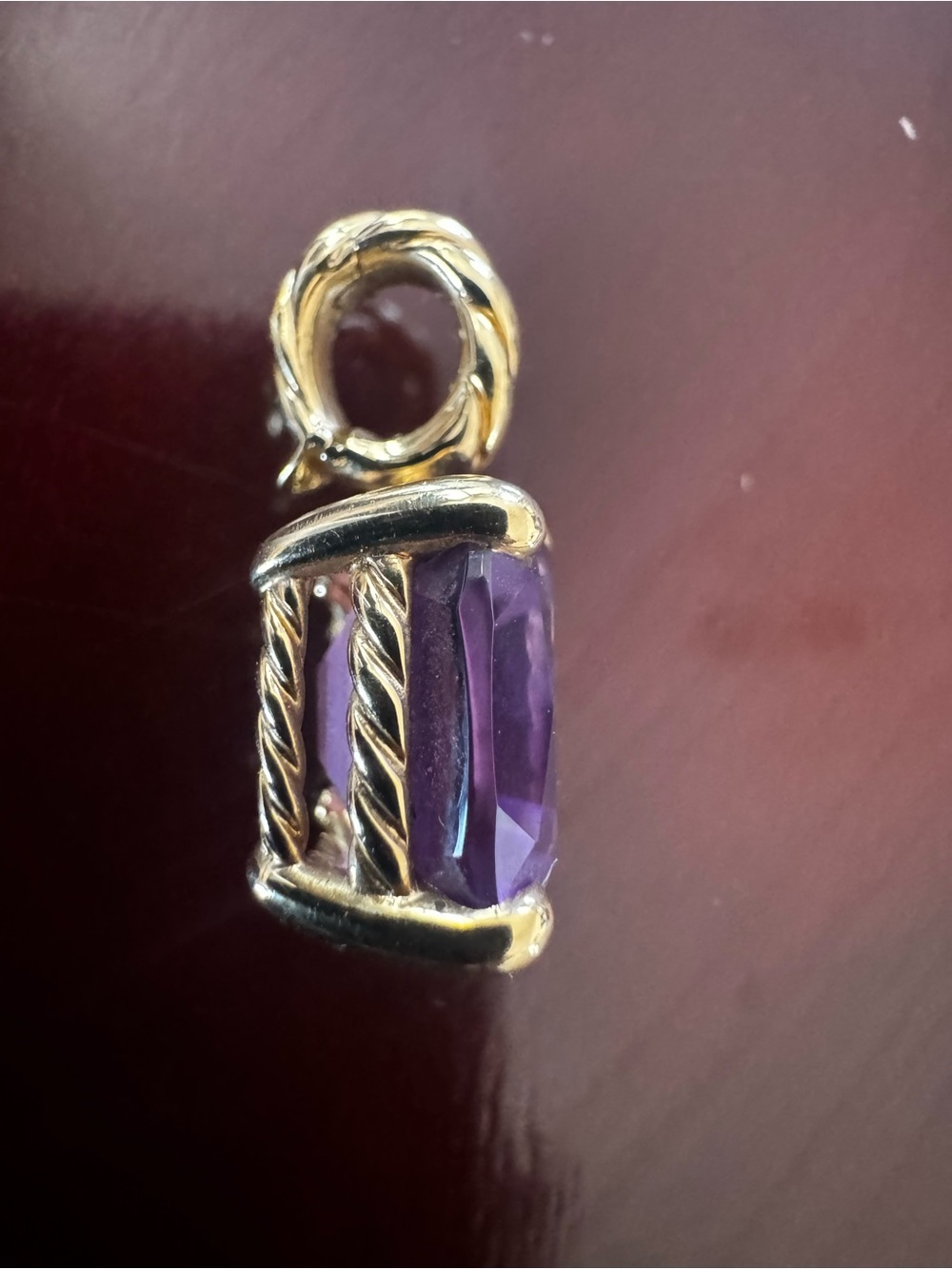 David Yurman 18K Yellow Gold Marbella
Amethyst Pendant | 12mm Faceted Purple
Ame - Picture 5 of 14